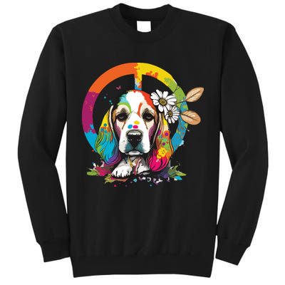 Funny Beagle Dog Hippie Tall Sweatshirt