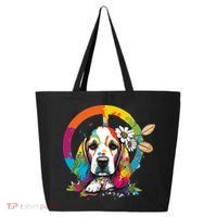 Funny Beagle Dog Hippie 25L Jumbo Tote