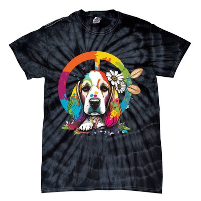 Funny Beagle Dog Hippie Tie-Dye T-Shirt