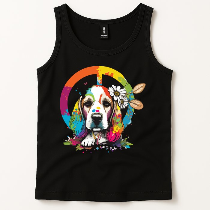 Funny Beagle Dog Hippie Tank Top