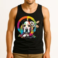Funny Beagle Dog Hippie Tank Top