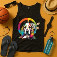 Funny Beagle Dog Hippie Tank Top