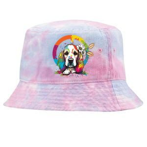 Funny Beagle Dog Hippie Tie-Dyed Bucket Hat