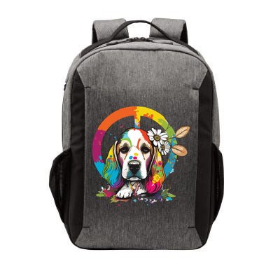 Funny Beagle Dog Hippie Vector Backpack