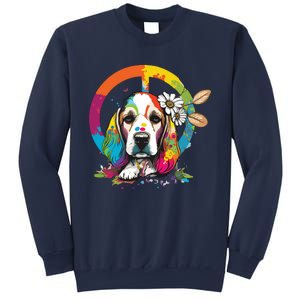 Funny Beagle Dog Hippie Sweatshirt