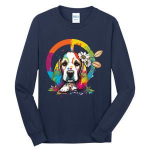 Funny Beagle Dog Hippie Tall Long Sleeve T-Shirt