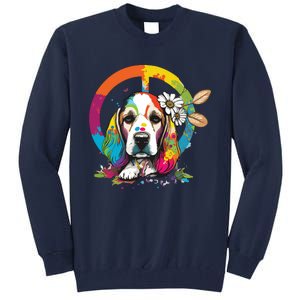 Funny Beagle Dog Hippie Tall Sweatshirt