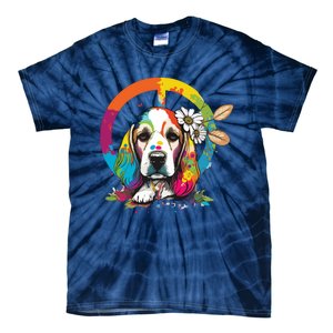 Funny Beagle Dog Hippie Tie-Dye T-Shirt