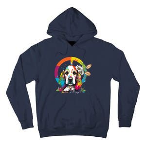 Funny Beagle Dog Hippie Tall Hoodie