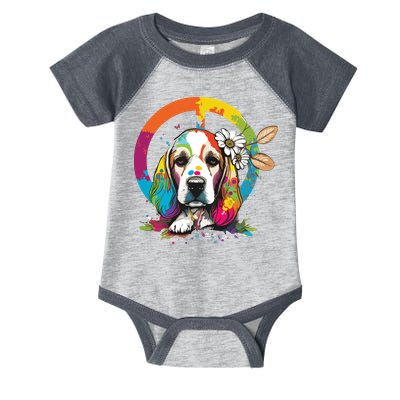 Funny Beagle Dog Hippie Infant Baby Jersey Bodysuit