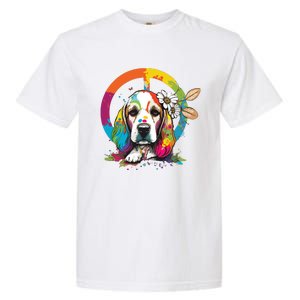 Funny Beagle Dog Hippie Garment-Dyed Heavyweight T-Shirt