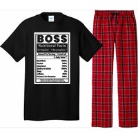 Funny Bosss Day Nutritional Facts Employee Appreciation Pajama Set