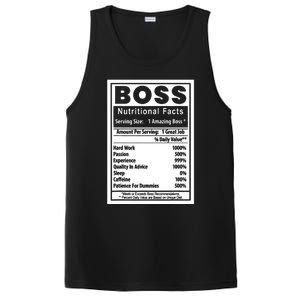 Funny Bosss Day Nutritional Facts Employee Appreciation PosiCharge Competitor Tank