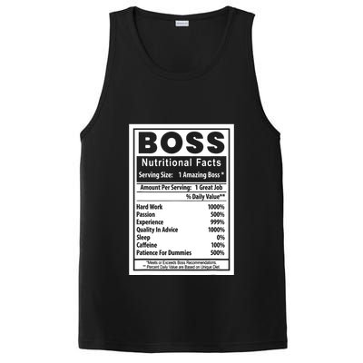 Funny Bosss Day Nutritional Facts Employee Appreciation PosiCharge Competitor Tank