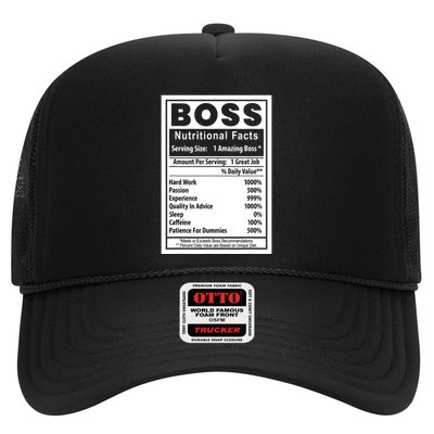 Funny Bosss Day Nutritional Facts Employee Appreciation Trucker Hat