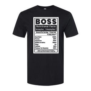 Funny Bosss Day Nutritional Facts Employee Appreciation Softstyle CVC T-Shirt