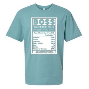 Funny Bosss Day Nutritional Facts Employee Appreciation Sueded Cloud Jersey T-Shirt