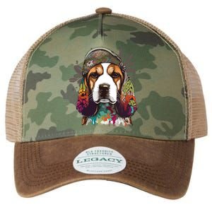 Funny Beagle Dog Hippie Legacy Tie Dye Trucker Hat