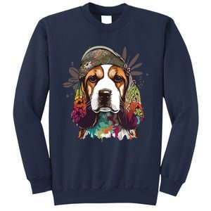 Funny Beagle Dog Hippie Sweatshirt