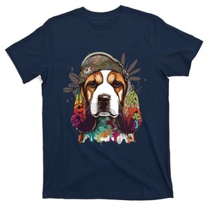 Funny Beagle Dog Hippie T-Shirt