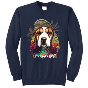 Funny Beagle Dog Hippie Tall Sweatshirt