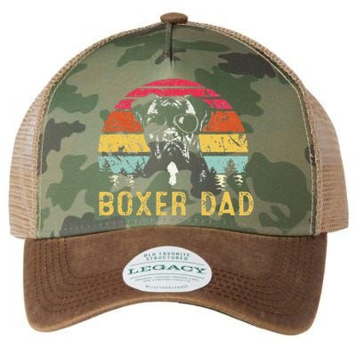 Funny Boxer Dad Retro Vintage Boxer Dog Lover Fathers Day Legacy Tie Dye Trucker Hat