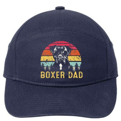 Funny Boxer Dad Retro Vintage Boxer Dog Lover Fathers Day 7-Panel Snapback Hat