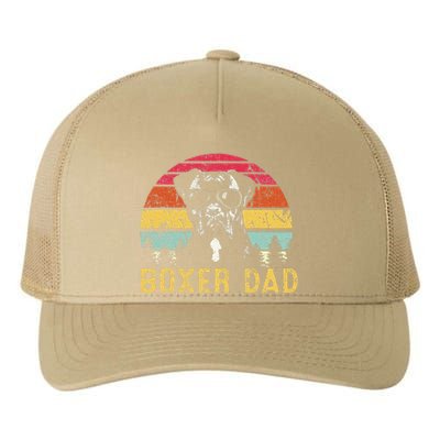 Funny Boxer Dad Retro Vintage Boxer Dog Lover Fathers Day Yupoong Adult 5-Panel Trucker Hat