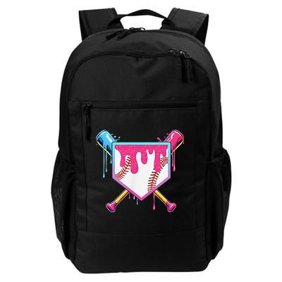 Funny Baseball Drip For Home Plate Ice Cream Drip Backpack