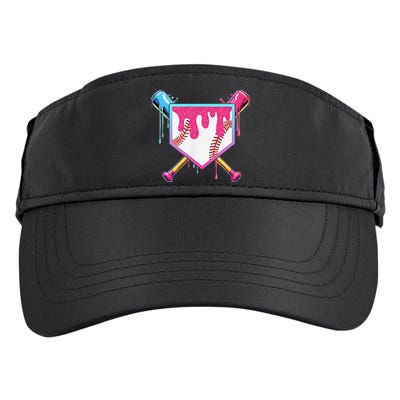 Funny Baseball Drip For Home Plate Ice Cream Drip Adult Drive Performance Visor
