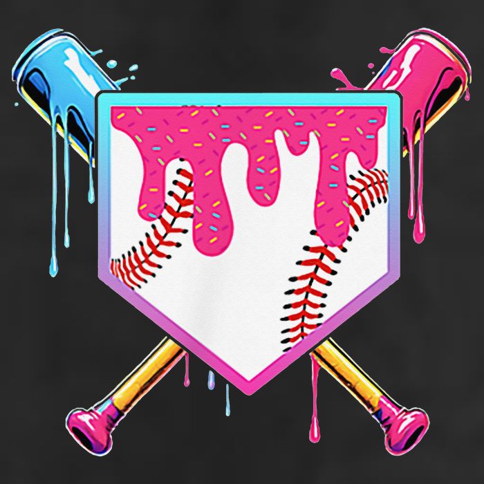 Funny Baseball Drip For Home Plate Ice Cream Drip Adult Drive Performance Visor