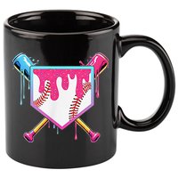Funny Baseball Drip For Home Plate Ice Cream Drip 11oz C Handle Ceramic Mug