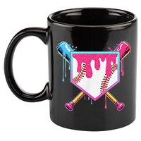 Funny Baseball Drip For Home Plate Ice Cream Drip 11oz C Handle Ceramic Mug