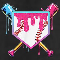 Funny Baseball Drip For Home Plate Ice Cream Drip 11oz C Handle Ceramic Mug