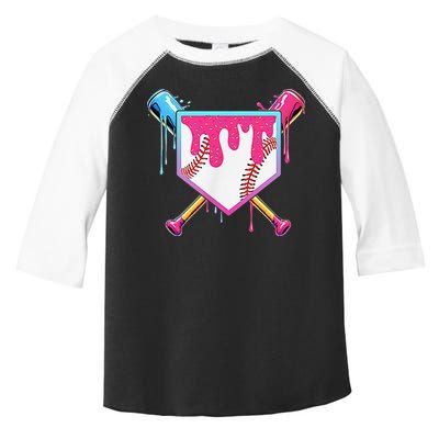 Funny Baseball Drip For Home Plate Ice Cream Drip Toddler Fine Jersey T-Shirt
