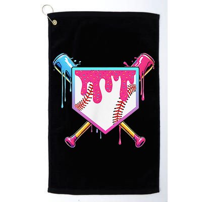 Funny Baseball Drip For Home Plate Ice Cream Drip Golf Towel