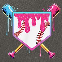 Funny Baseball Drip For Home Plate Ice Cream Drip Cotton Canvas Backpack