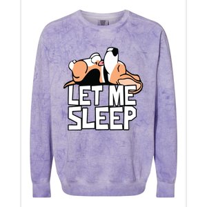 Funny Beagle Dog Let Me Sleep Cute Dog Colorblast Crewneck Sweatshirt