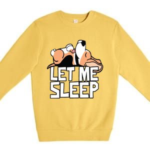 Funny Beagle Dog Let Me Sleep Cute Dog Premium Crewneck Sweatshirt