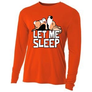 Funny Beagle Dog Let Me Sleep Cute Dog Cooling Performance Long Sleeve Crew