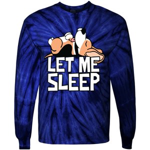 Funny Beagle Dog Let Me Sleep Cute Dog Tie-Dye Long Sleeve Shirt