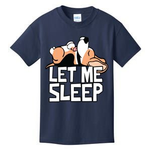 Funny Beagle Dog Let Me Sleep Cute Dog Kids T-Shirt