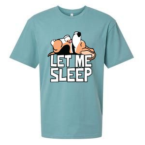 Funny Beagle Dog Let Me Sleep Cute Dog Sueded Cloud Jersey T-Shirt