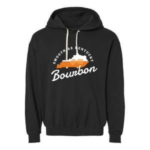 Funny Bourbon Drinker Smooth As Kentucky Bourbon Whiskey Garment-Dyed Fleece Hoodie