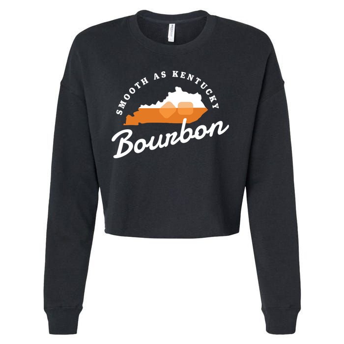 Funny Bourbon Drinker Smooth As Kentucky Bourbon Whiskey Cropped Pullover Crew