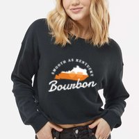 Funny Bourbon Drinker Smooth As Kentucky Bourbon Whiskey Cropped Pullover Crew