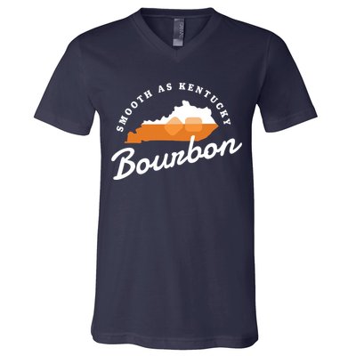 Funny Bourbon Drinker Smooth As Kentucky Bourbon Whiskey V-Neck T-Shirt