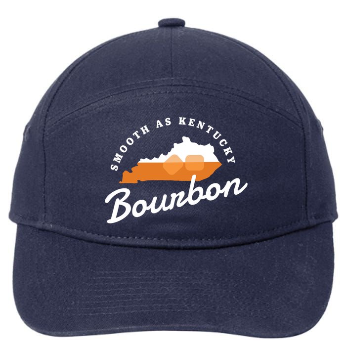 Funny Bourbon Drinker Smooth As Kentucky Bourbon Whiskey 7-Panel Snapback Hat