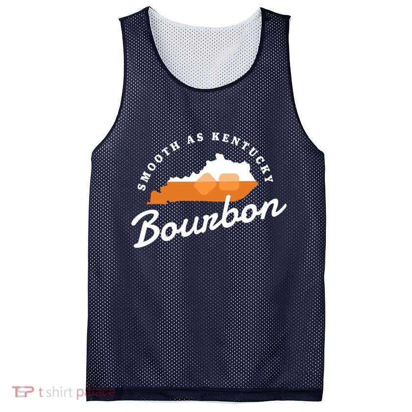 Funny Bourbon Drinker Smooth As Kentucky Bourbon Whiskey Mesh Reversible Basketball Jersey Tank