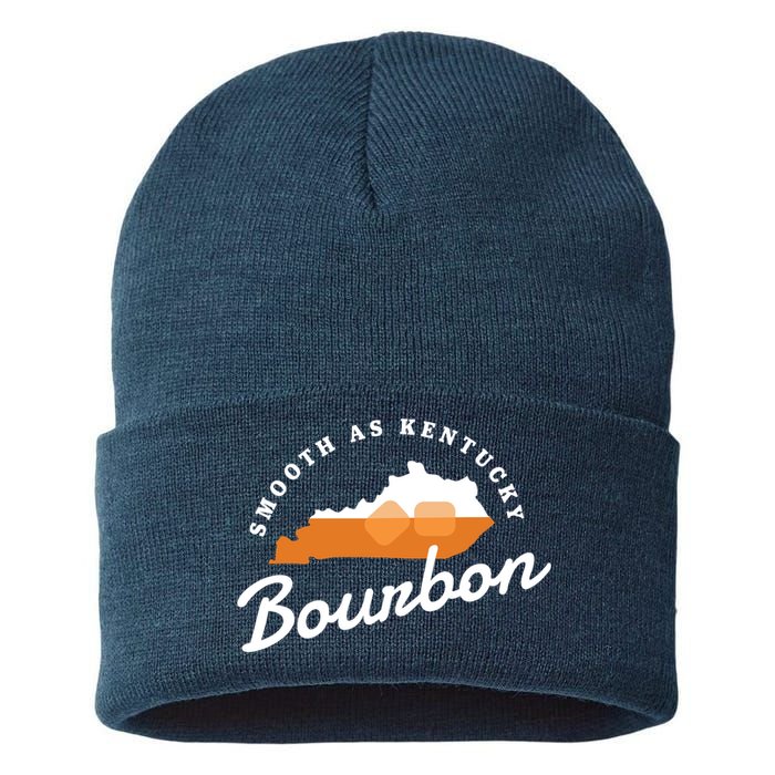 Funny Bourbon Drinker Smooth As Kentucky Bourbon Whiskey Sustainable Knit Beanie